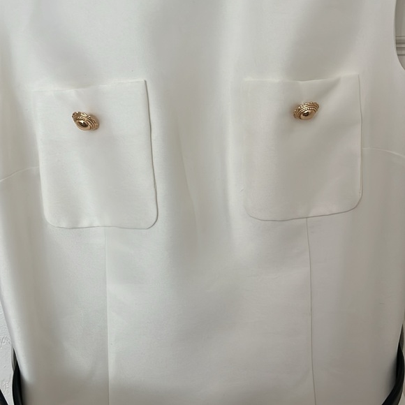 NWOT Self-Portrait cream  Dress taffeta size 2 - Picture 10 of 17